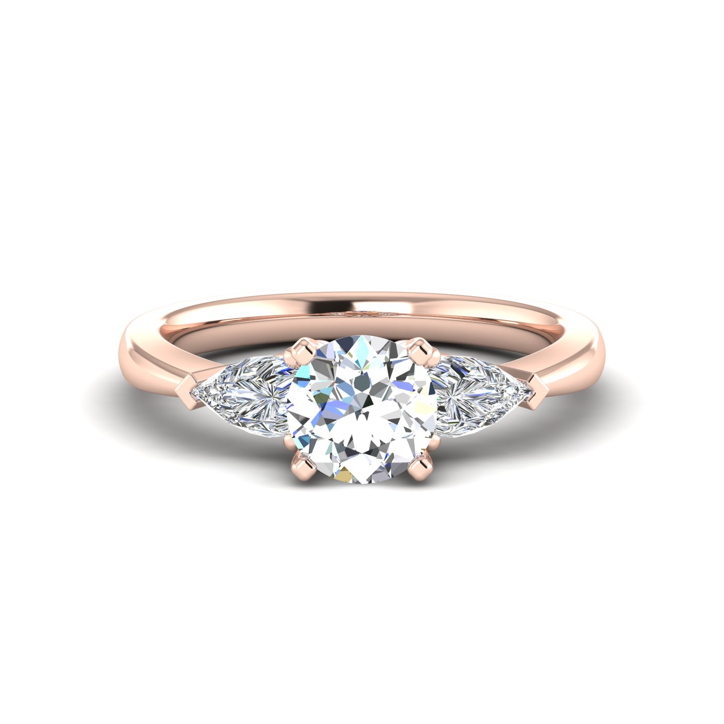 Madison Three-Stone Pear Engagement Ring
